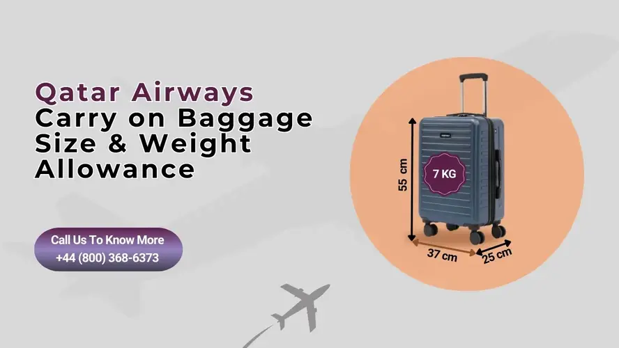 Qatar Airways Economy Baggage: 1 Bag Upto 7 Kg, Max Size 55 X 37 X 25 cm